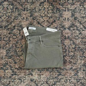 Ann Taylor LOFT Plus Modern Skinny Crop Green Size 16 Plus